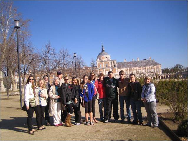Submitted Photo
Mrs. Kelly Gabe (far left) is pictured with former students in Aranjuez, Spain.