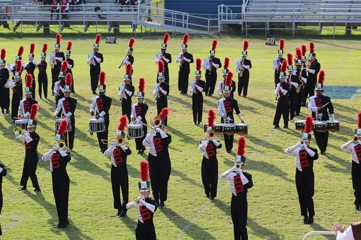 Photo provided by Molli Beaverstock
Members of the Jonesboro High School Marching Band perform Oct. 21 at a marching competition in Forrest City.
