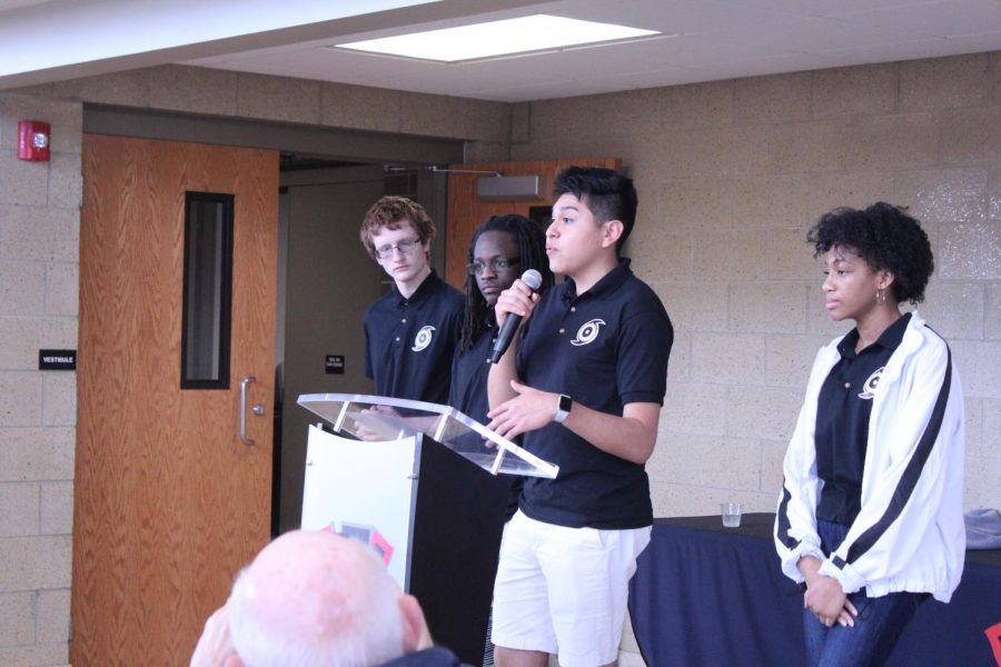Michele Gerard | JHS Golden Eye

Student ambassadors from the Academies at Jonesboro High School speak to members of the Jonesboro Rotary Club during a recent visit to JHS.